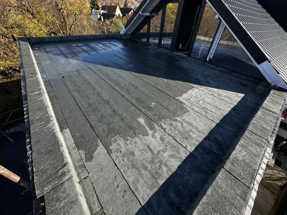 Terasă circulabilă — hidroizolație cu membrană bituminoasă